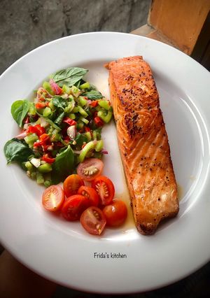 Foto resep Salmon panggang dabu-dabu