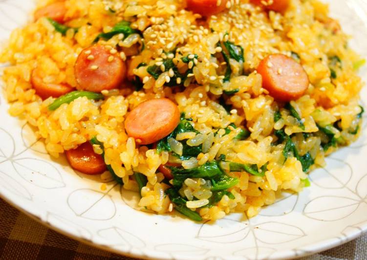 Mixed Rice with Spiced Spinach