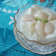A picture of Easy but Amazing Lychee & Coconut Pudding.