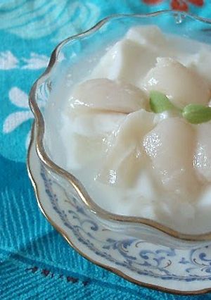 A picture of Easy but Amazing Lychee & Coconut Pudding.