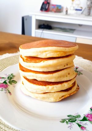 Una foto de Panqueques estilo americanos o hotcakes