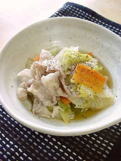 A picture of Chinese Cabbage & Pork Simmered with Consommé and Butter.