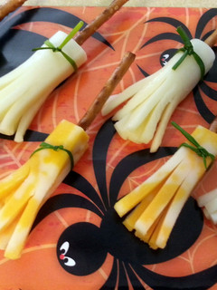 A picture of Halloween Witches Broom Stick Treats.