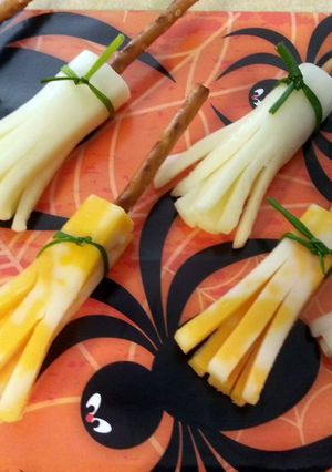 A picture of Halloween Witches Broom Stick Treats.