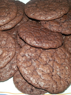 A picture of Chocolate chewy oatmeal cookies.