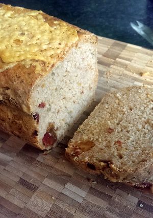 A picture of Sophie's chickpea and sundried tomato loaf.