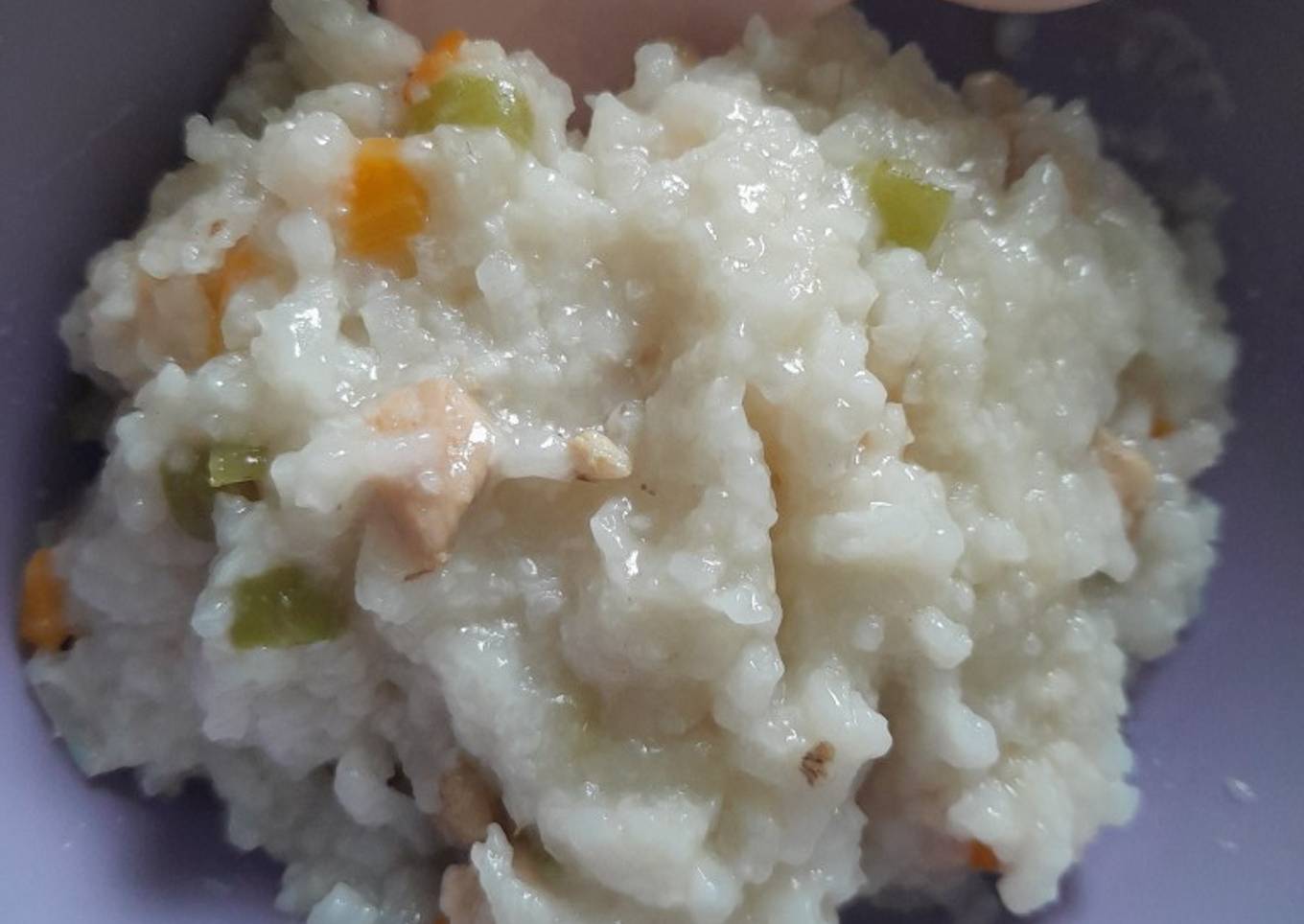 Mpasi 16 months bubur ayam wortel buncis