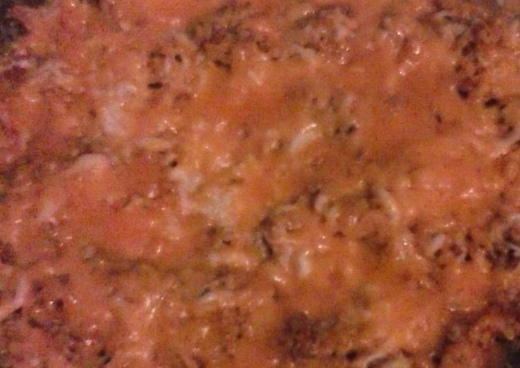 Recipe: Appetizing Cheesy chorizo Spanish rice bake