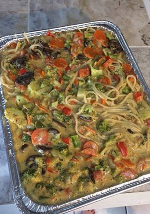 A picture of Cheesy Veggie Pasta.