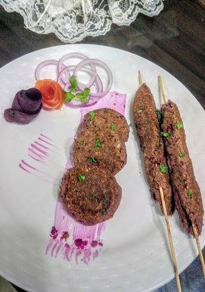 A picture of Veg Galouti kabab.