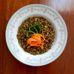 A picture of Green grams (pacha payir kalambu).