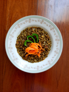 A picture of Green grams (pacha payir kalambu).