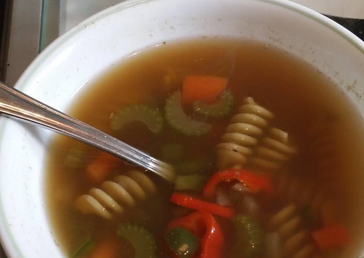 Steps to Prepare Homemade Vegetable Noodle Soup…