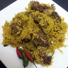 A picture of Pam's version of Kabsa....