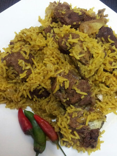 A picture of Pam's version of Kabsa....