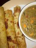 Soft layered pumpkin chapati