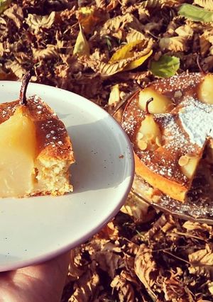 Une photo de Gâteau poire, vanille & amande❤
