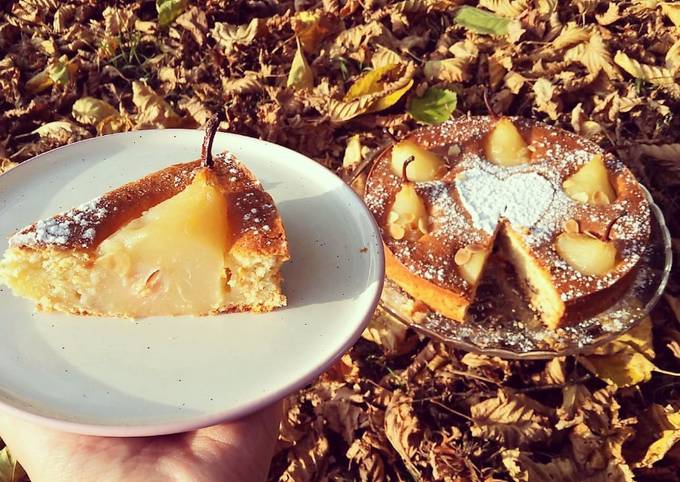 Recette Appétissante Gâteau poire, vanille & amande❤