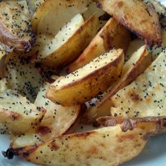 A picture of Vickys Cumin and Poppy Seed Potato Wedges, GF DF EF SF NF.