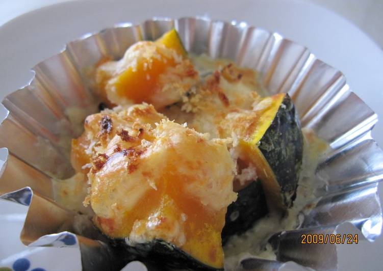 Simple Way to Prepare Ultimate Baked Kabocha with Cheese