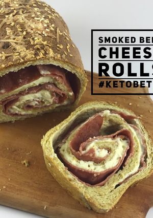 Foto resep Keto Smoke Beef & Cheese Rolls - ulen 3 menit #Allaire Bread Flour