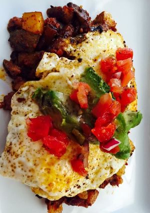 A picture of Chorizo and Potatoes Breakfast.