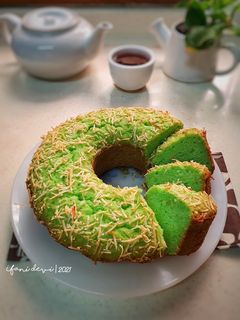Foto resep 396. Bolu Tape Pandan Putih Telur