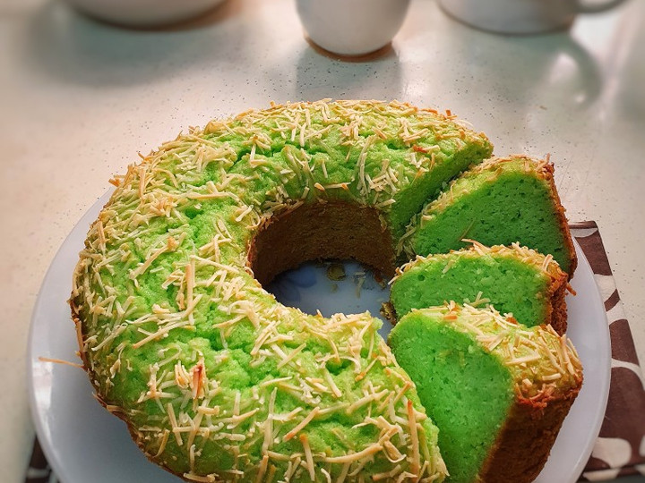 Resep 396. Bolu Tape Pandan Putih Telur yang Bikin Ngiler