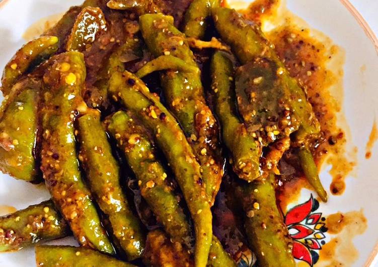 Step-by-Step Guide to Prepare Favorite Green chillies Pickle