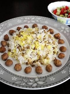 عکسی از دستور ماش پلو با کوفته قلقلی😍