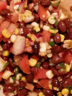 A picture of Becky's Corn & Black bean Salad.