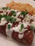 Chicken chipotle mole enchiladas
