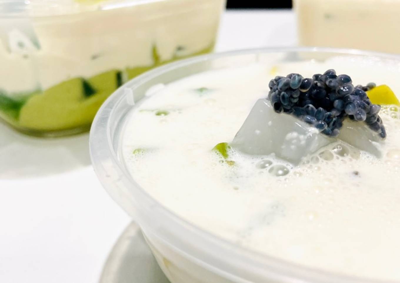 Avocado milk cheese
