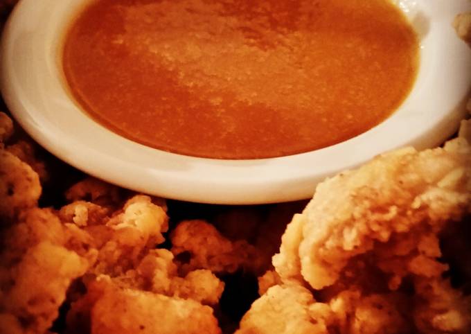 Popcorn Chicken Thighs with Tangy Sweet and Sour Sauce