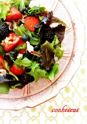 A picture of Nuts and Fresh Berries Balsamic Salad.