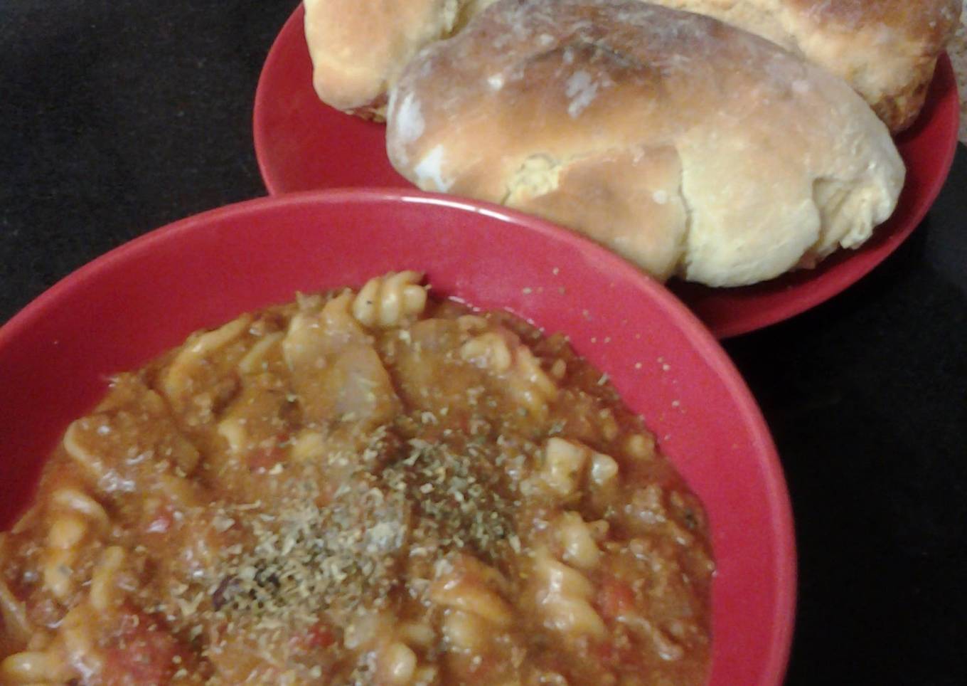 Moes beef, mushroom and Tomato Pasta Twirls Stew