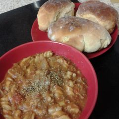 A picture of Moes beef, mushroom and Tomato Pasta Twirls Stew.