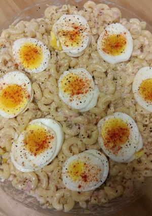 A picture of Mom's Tuna Macaroni Salad.