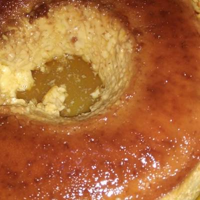 Flan de huevo de avestruz Receta de .- Cookpad