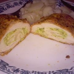 Jalapeño popper stuffed chicken A picture of Jalapeño popper stuffed chicken.