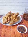 962. Ayam Goreng Kipas dengan Chili Oil