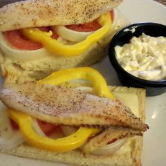 A picture of Open-faced Tilapia Sandwich.