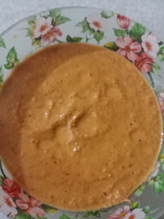 A picture of Hot sauce/shwarma red sauce.