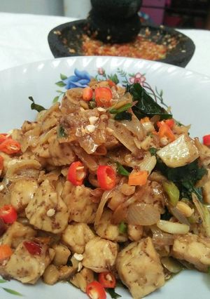 Foto resep Tempe Tumis Daun Melinjo