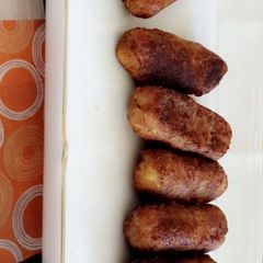 BBQ flavoured Potato cutlets A picture of BBQ flavoured Potato cutlets .