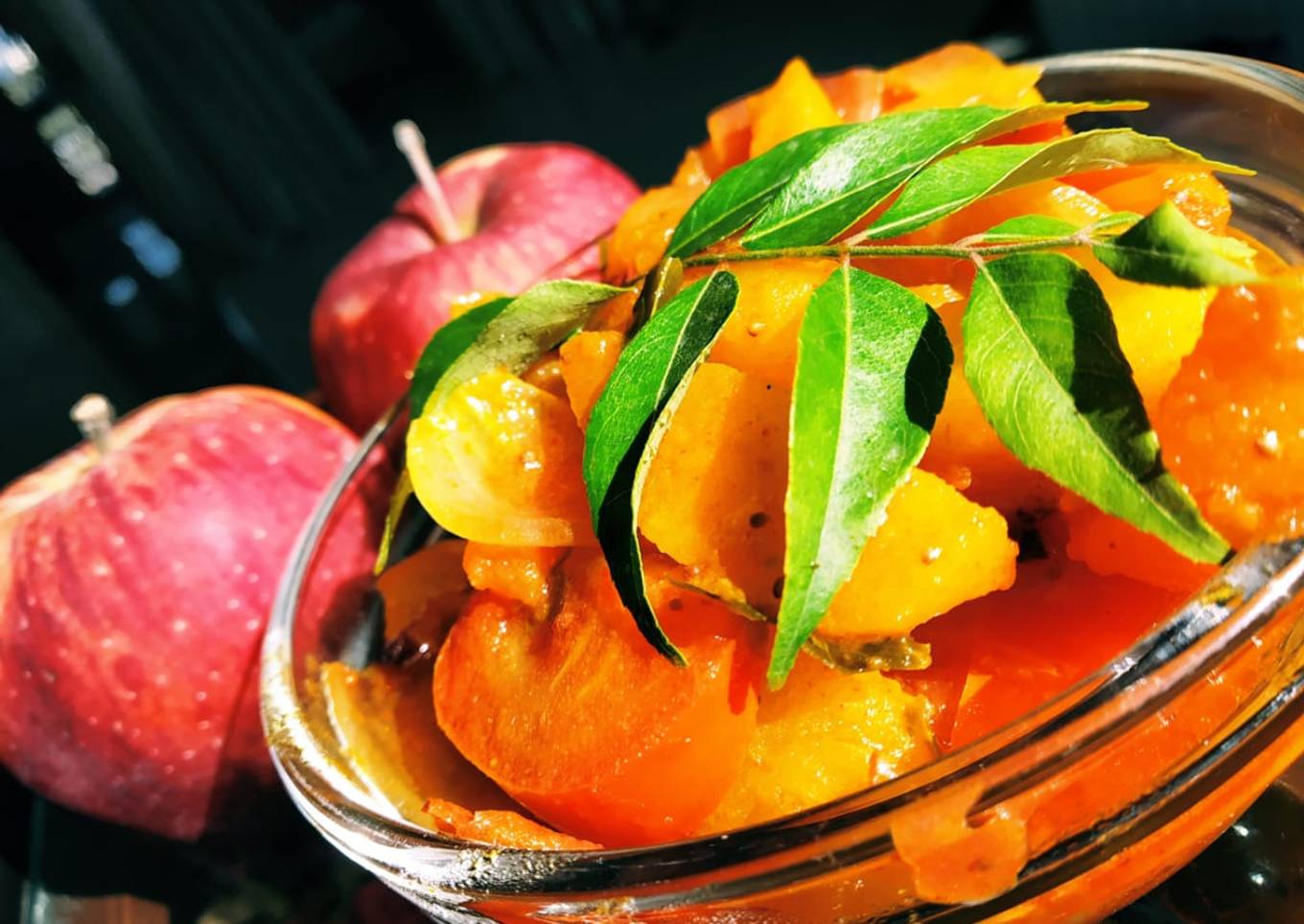 Khatti meethi apple sabji