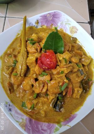 Foto resep Sambal goreng udang tahu santan