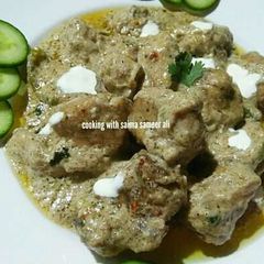 A picture of White creamy karhai by Saima Sameer Ali #ramadankitayari.