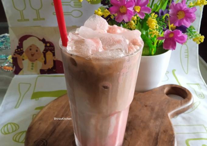 Oreo Red Velvet Cream Latte foto resep utama