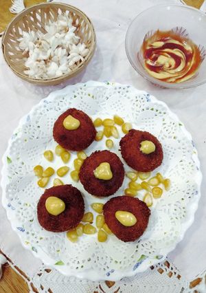 A picture of Paneer Corn balls.